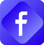 Logo rede social facebook azul