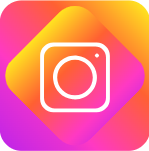 Logo rede social instagram rosa furtacor