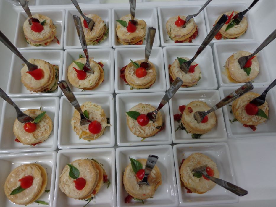 Mini panquecas salgadas